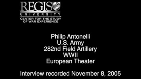Thumbnail for entry Philip Antonelli Interview