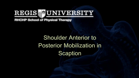 Thumbnail for Glenohumeral AP Mobilization In Scaption