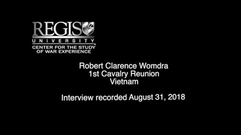 Thumbnail for entry Robert Clarence Womdra Interview