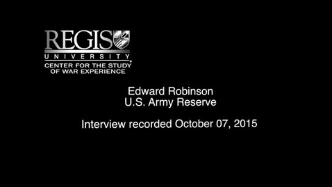 Thumbnail for entry Eddie Robinson Interview