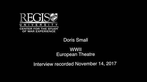Thumbnail for entry Doris Small Interview