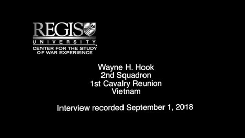 Thumbnail for Wayne H Hook Interview 2018