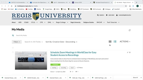 Thumbnail for Embedding Recording in WorldClass