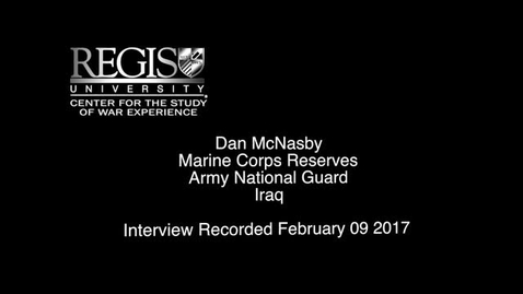 Thumbnail for entry Dan McNasby Interview