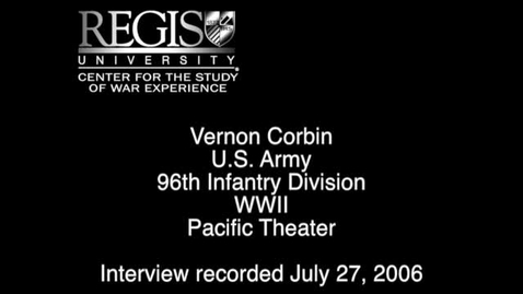 Thumbnail for entry Vernon Corbin Interview