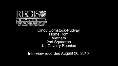 Thumbnail for entry Cindy Comstock-Pudvay Interview