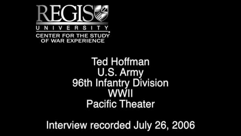 Thumbnail for entry Ted Hoffman Interview