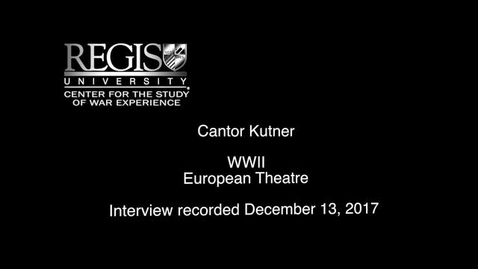 Thumbnail for entry Cantor Kutner Interview