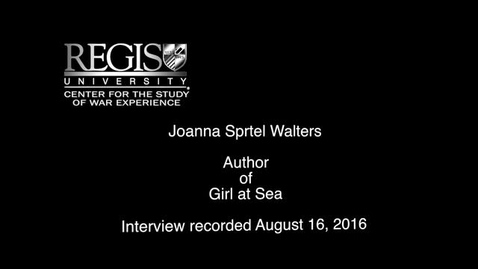 Thumbnail for entry Joanna Sprtel Walters Interview