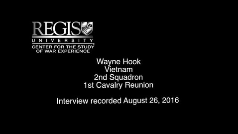 Thumbnail for entry Wayne Hook Interview