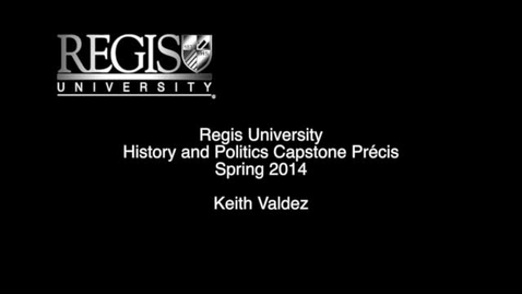 Thumbnail for Keith Valdez Capstone Précis