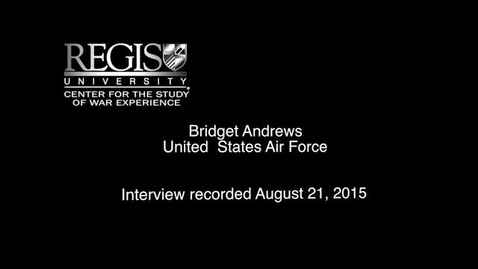 Thumbnail for entry Bridget Andrews Interview