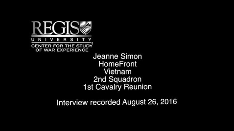Thumbnail for entry Jeanne Simon Interview
