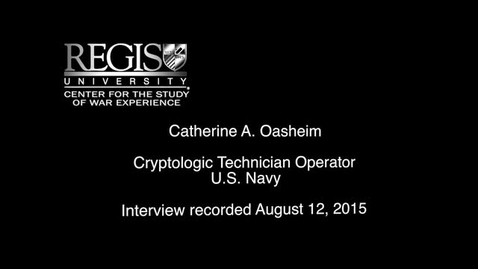 Thumbnail for entry Cathy Oasheim Interview