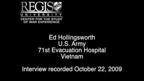 Thumbnail for entry Ed Hollingsworth Interview