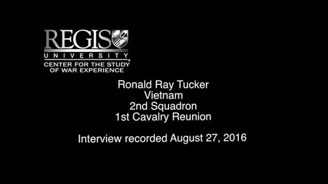 Thumbnail for entry Ronald Ray Tucker Interview