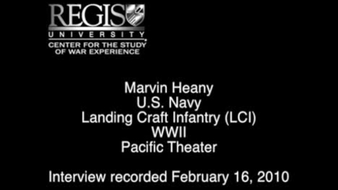 Thumbnail for Marvin Heany Interview