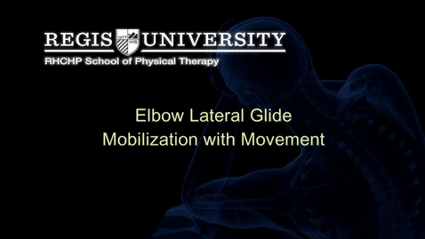 Thumbnail for entry Elbow Lateral Glide Mobilization with Movement