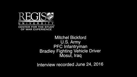 Thumbnail for entry Mitchel Bickford Interview