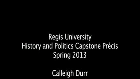 Thumbnail for entry Calleigh Durr Capstone Précis