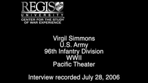 Thumbnail for entry Virgil Simmons Interview