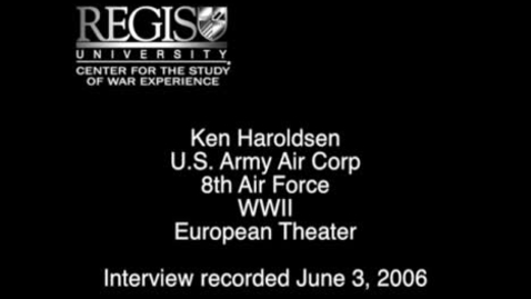 Thumbnail for entry Ken Haroldsen Interview