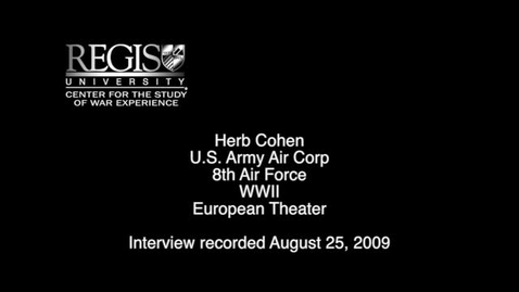 Thumbnail for entry Herb Cohen Interview