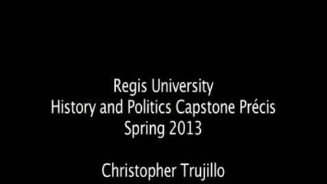 Thumbnail for entry Christopher Trujillo Capstone Précis