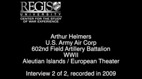 Thumbnail for Arthur Helmers Interview 2 of 2