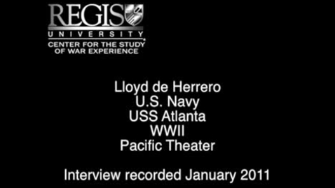 Thumbnail for entry Lloyd de Herrero Interview