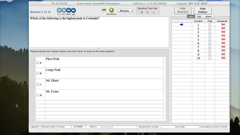 Thumbnail for 05 ExamSoft - How to navigate through SofTest