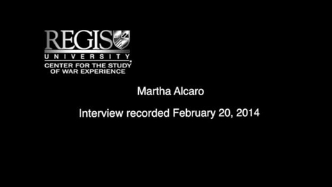 Thumbnail for entry Martha Alcaro Interview