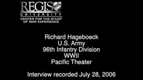 Thumbnail for entry Richard Hageboeck Interview