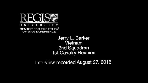 Thumbnail for entry Jerry L. Barker Interview