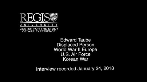 Thumbnail for entry Edward Taube Interview