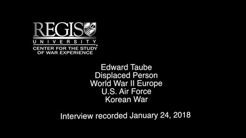 Thumbnail for Edward Taube Interview