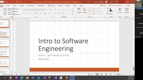Thumbnail for MSSE600 Week 7 Lecture