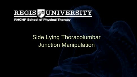 Thumbnail for entry Thoracolumbar Manip