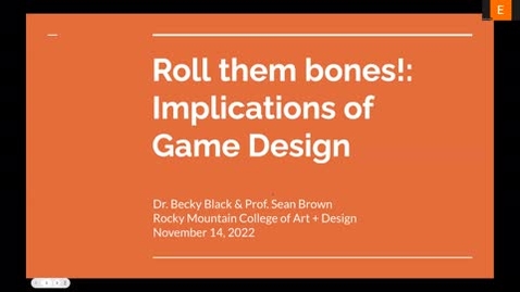 Thumbnail for entry Game Art History: Design and Practice, Physical to Digital (Sean Brown and Becky Black, RMCAD; Games Week 2022)