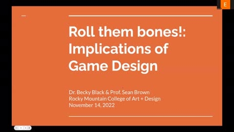 Thumbnail for Game Art History: Design and Practice, Physical to Digital (Sean Brown and Becky Black, RMCAD; Games Week 2022)
