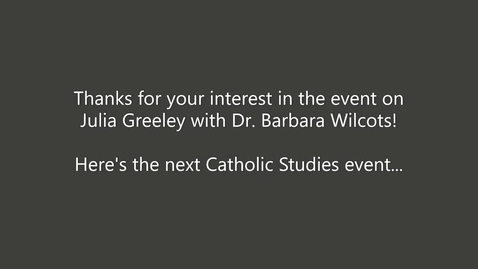 Thumbnail for Religious Freedom event with Michael Baxter, Ph.D