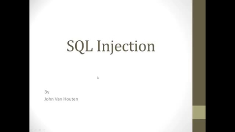Thumbnail for entry SQL Injection