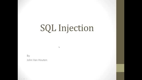 Thumbnail for SQL Injection