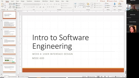 Thumbnail for MSSE600 Week 4 Lecture