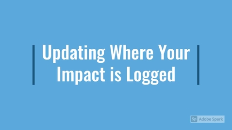 Thumbnail for entry How to Update Your Impact Location on GivePulse 
