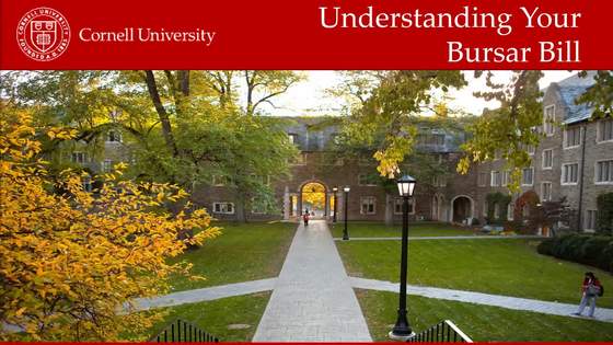 Your Bursar Bill Cornell University Division Of Financial Affairs