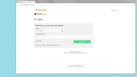 Thumbnail for entry Tutor.com - How to talk to your tutor during a live session