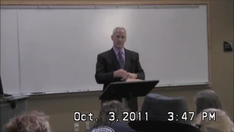 Thumbnail for entry Dr. Steve Lennox - Fall 2011 Principium Faculty Lecture