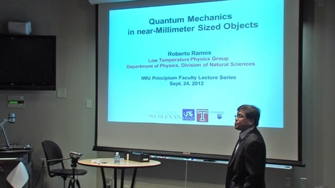 Thumbnail for Dr. Roberto Ramos - Fall 2012 Principium Faculty Lecture Series