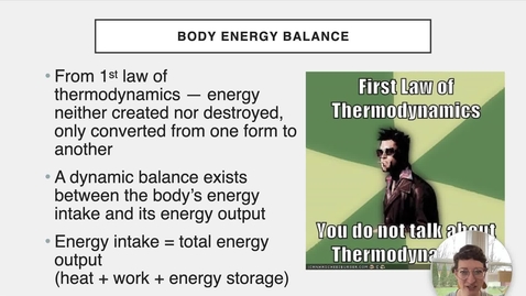 Thumbnail for entry Ch 24 XV - Energy Balance